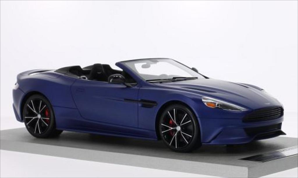 Aston Martin Vanquish 1/18 Tecnomodel Volante matt-blauw modelauto