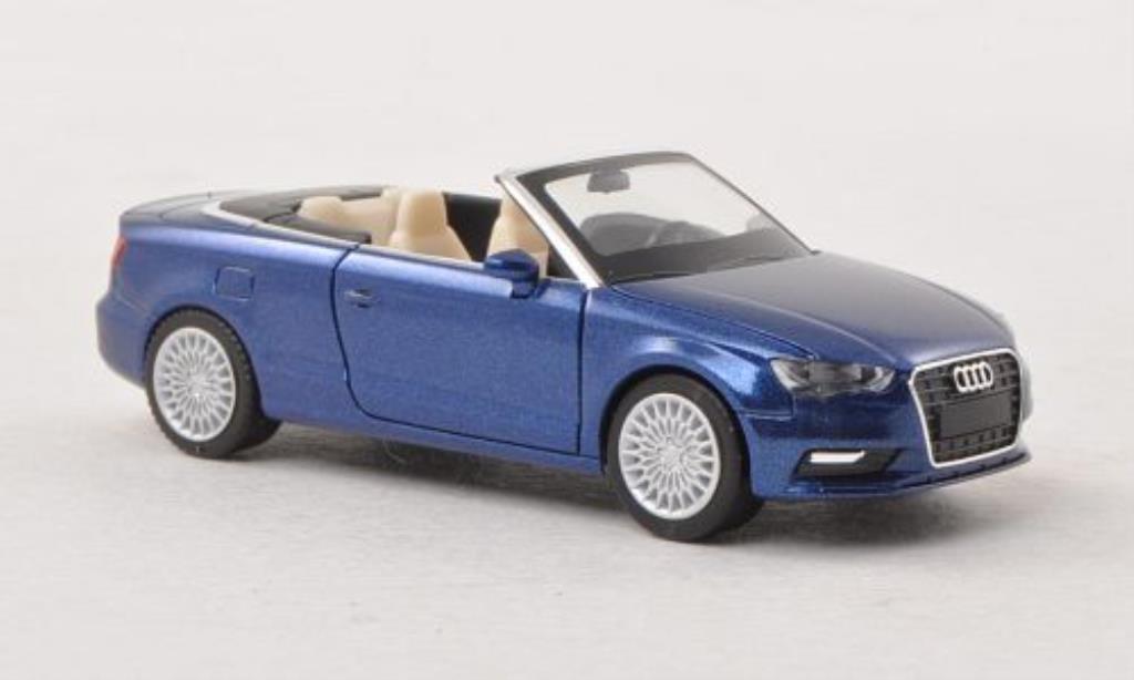 Audi A3 1/87 Herpa Cabriolet blauw modelauto