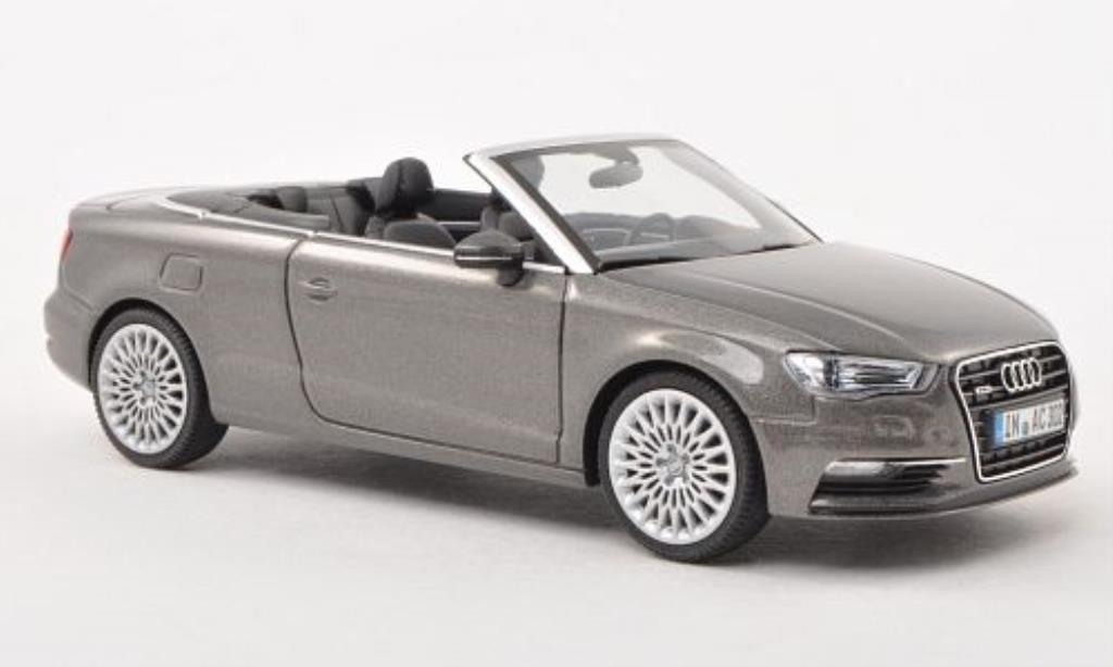 Audi A3 1/43 Herpa Cabriolet grijs 2013 modelauto