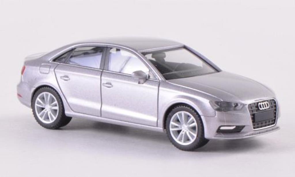 Audi A3 1/87 Herpa Sedan grijsgrijs 2013 modelauto