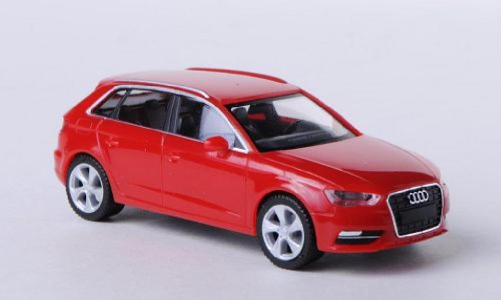 Audi A3 1/87 Herpa Sportback rood modelauto