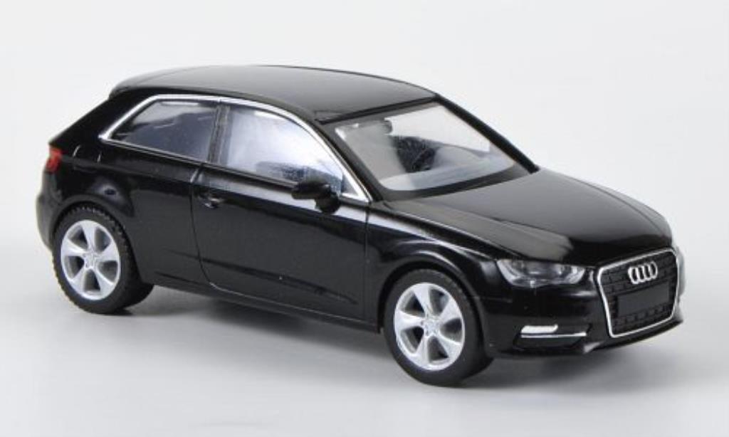 Audi A3 1/87 Herpa (Typ 8V) zwart modelauto