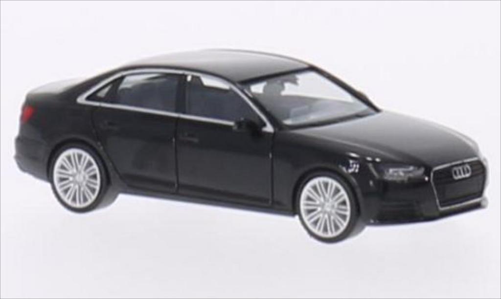 Audi A4 1/87 Herpa (B9) zwart 2015 modelauto