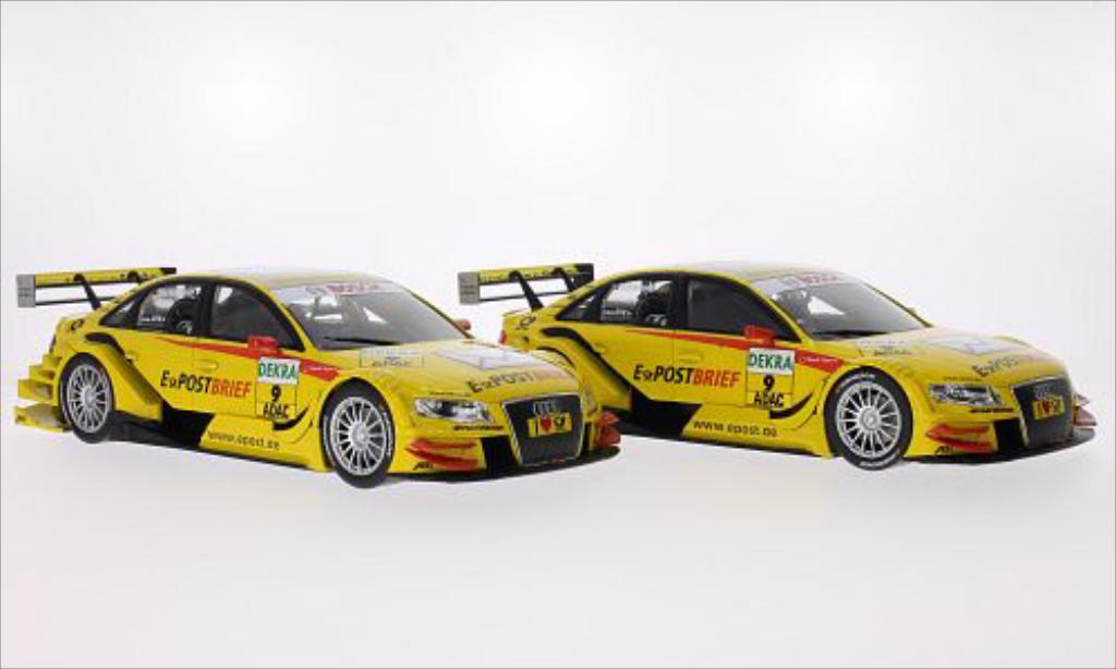 Audi A4 DTM 1/18 Norev DTM geel No.9 EPost Brief DTM 2011 modelauto