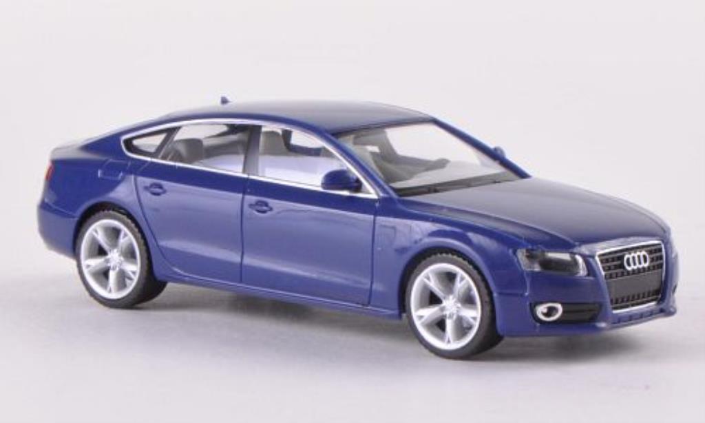 Audi A5 1/87 Herpa Sportback blauw modelauto