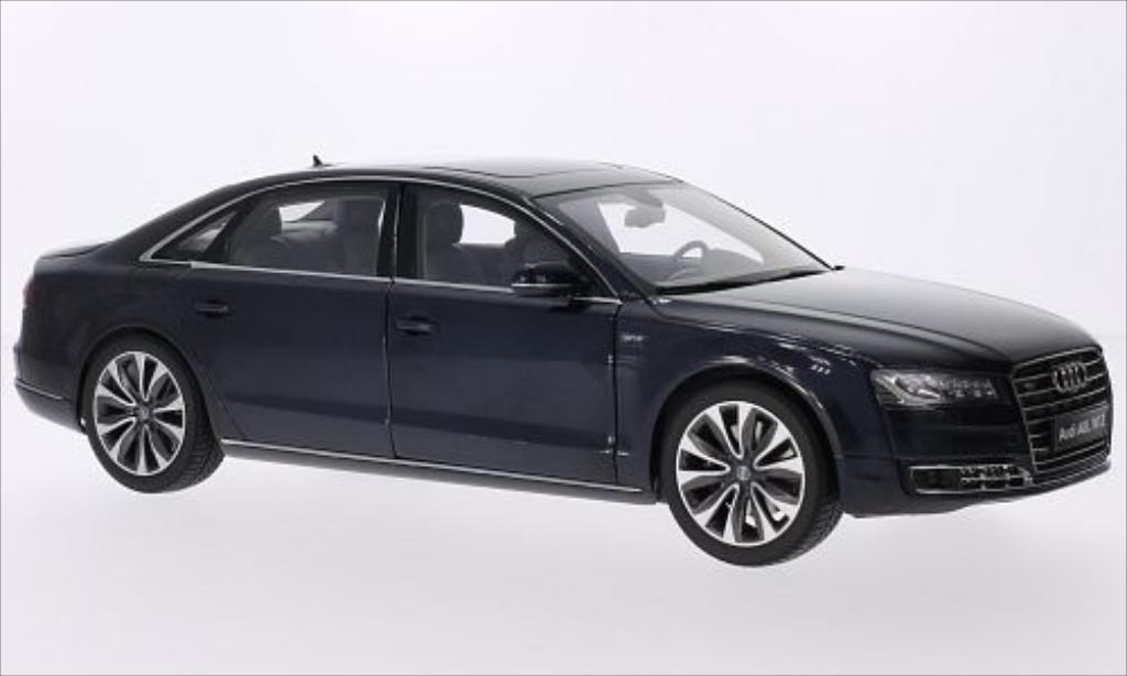 Audi A8 1/18 Kyosho L W12 metallic blauw 2014 modelauto