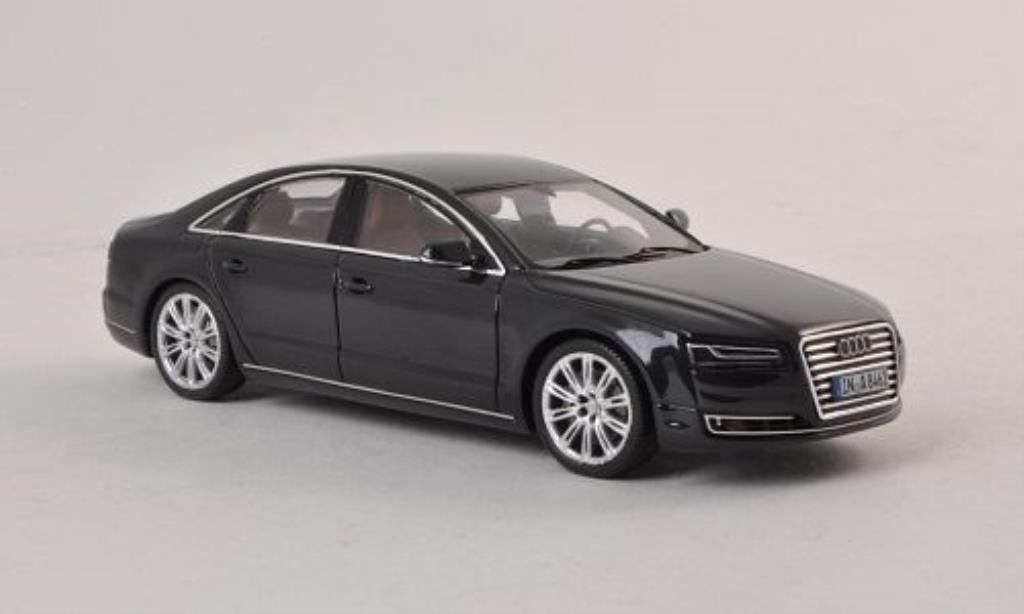 Audi A8 1/43 Spark blauw 2014 modelauto