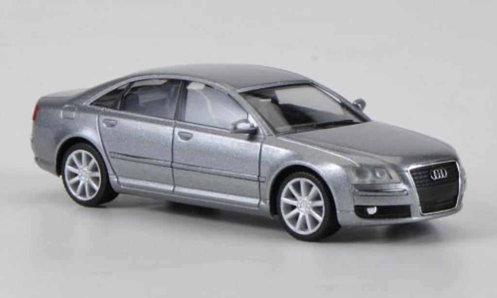 Audi A8 1/87 Herpa grijs 2005 modelauto