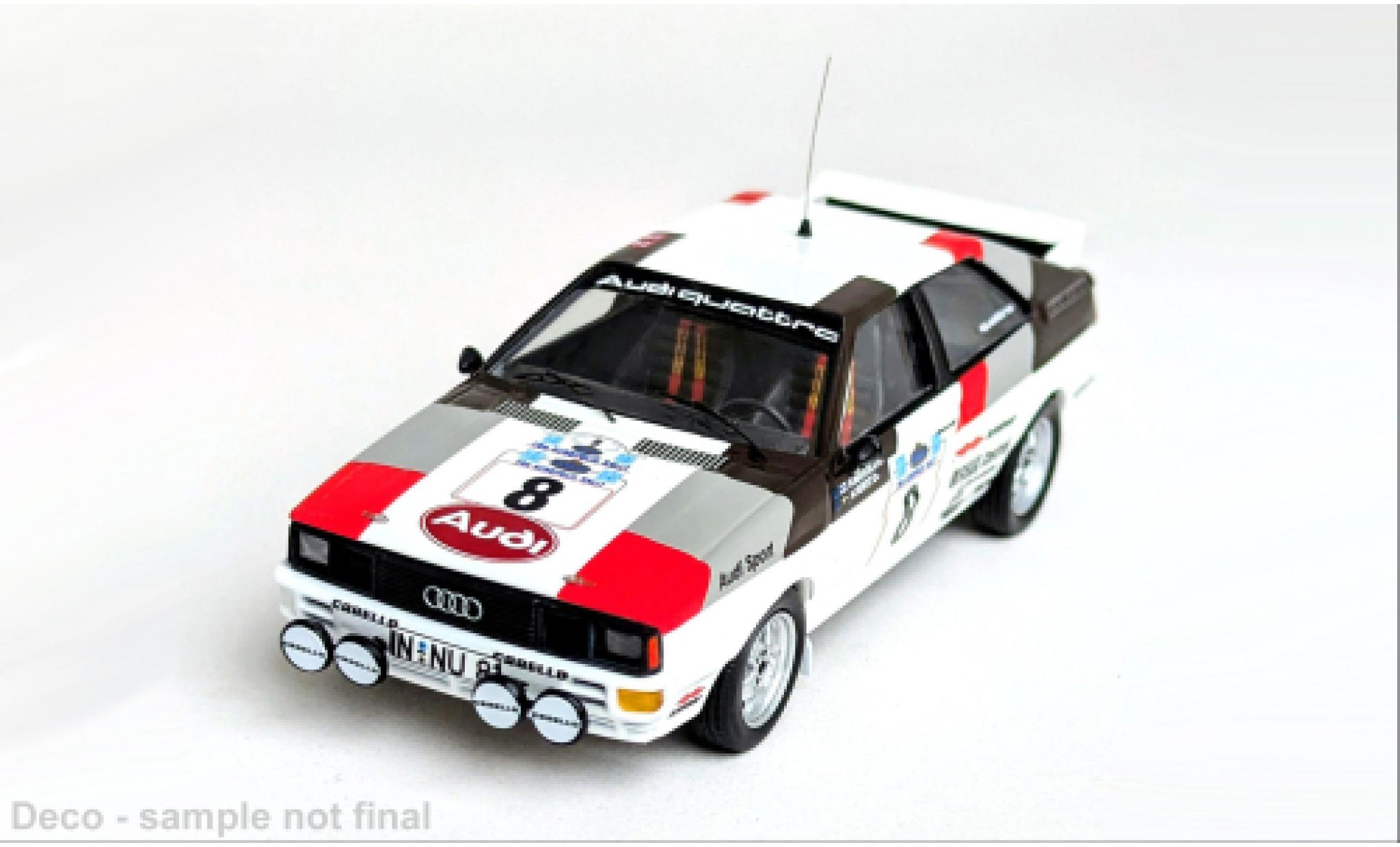 Audi Quattro 1/43 Trofeu quattro Rally Acropolis 1981 #17 F.Wittmann/K.Nestinger 1:43 modelauto