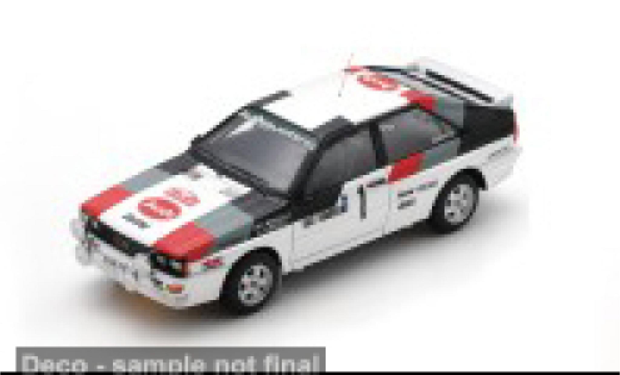 Audi Quattro 1/43 Spark quattro Rally Monte Carlo 1982 #1 H.Mikkola/A.Hertz 1:43 modelauto