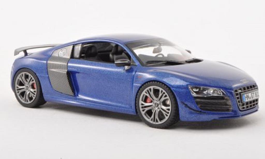 Audi R8 GT 1/43 Schuco GT blauw/carbon modelauto
