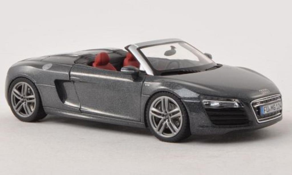 Audi R8 Spyder 1/43 Schuco Spyder Facelift grijs modelauto