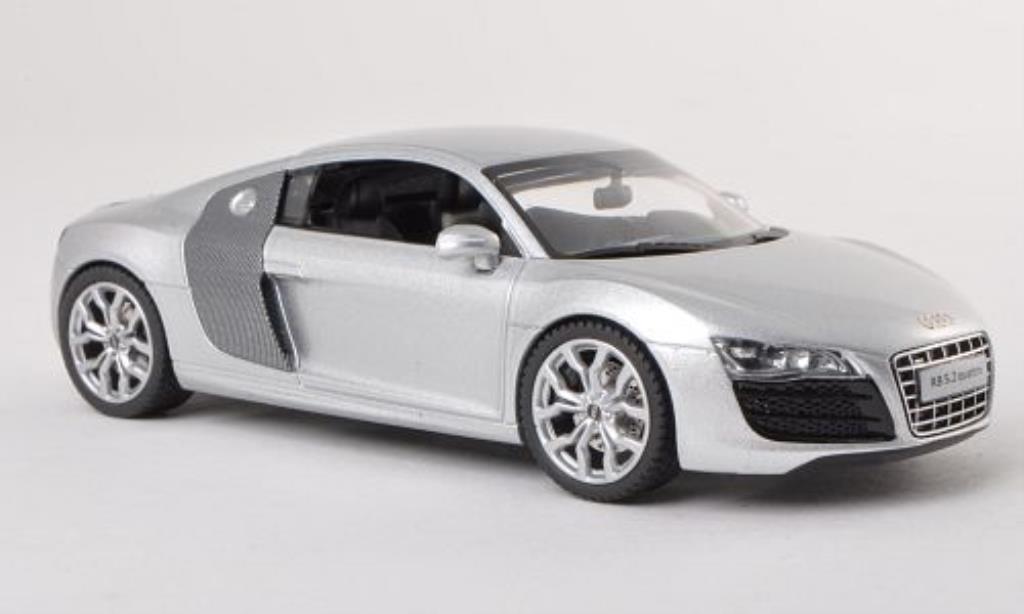 Audi R8 1/43 Schuco V10 5.2 Quattro grijs/carbon modelauto