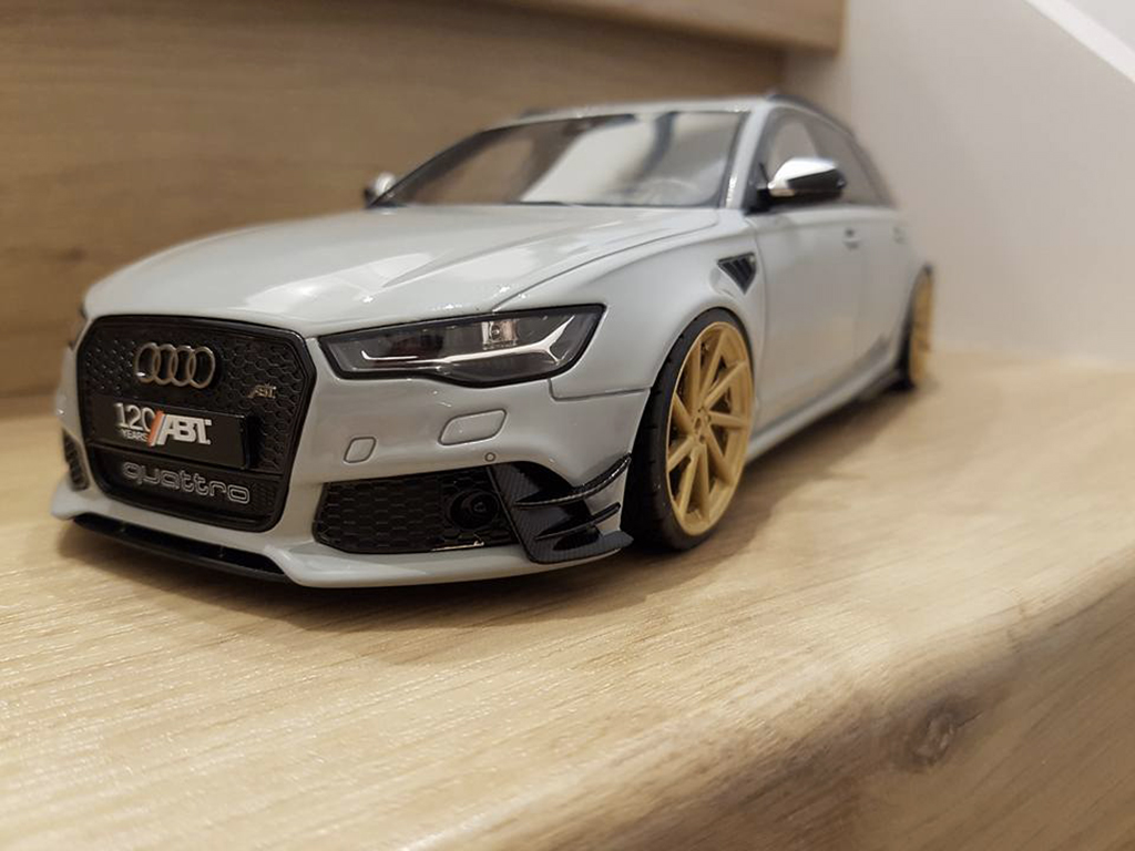 Audi RS6 1/18 GT Spirit R ABT C6 Avant V10 TFSI grijs modelauto