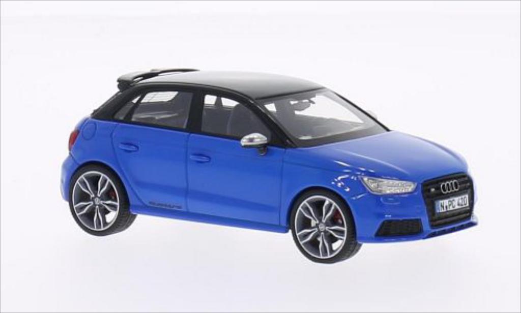 Audi S1 1/43 Neo Sportback blauw/zwart 2014 modelauto