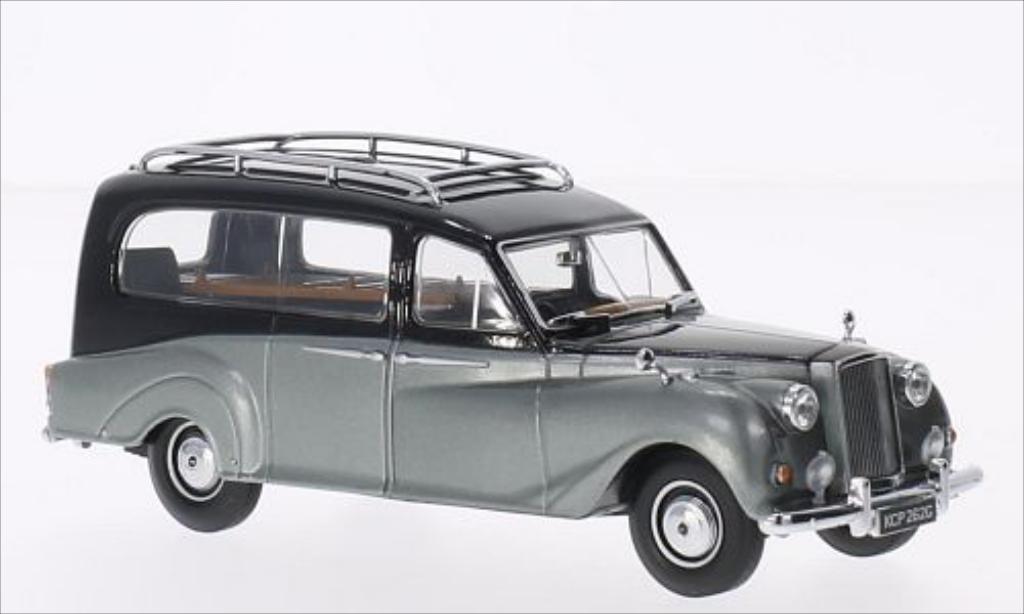 Austin Princess 1/43 Oxford Hearse zwart/metallic grijs RHD modelauto