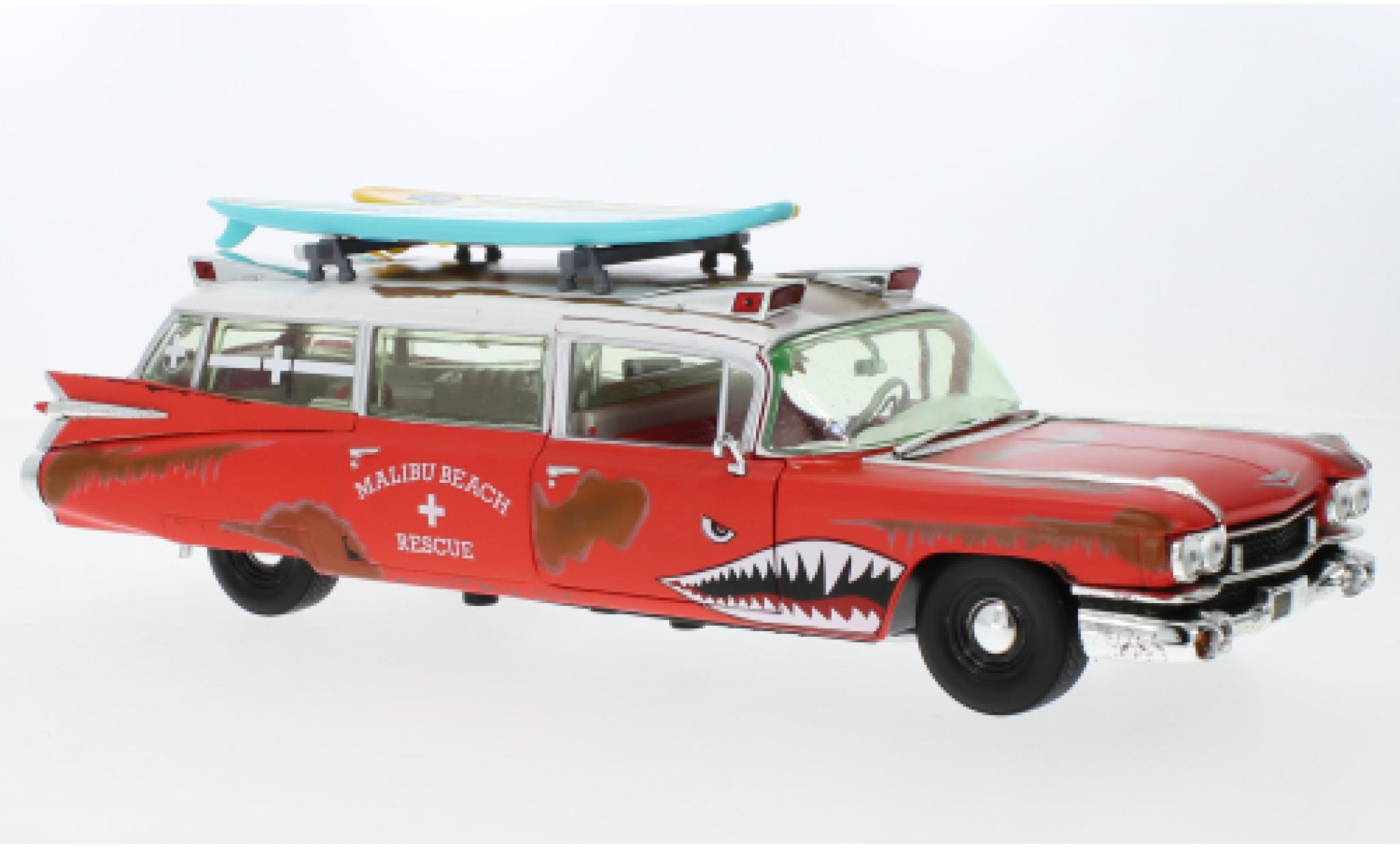 Cadillac Eldorado 1/18 Auto World Ambulance Surf Shark 1959 modelauto
