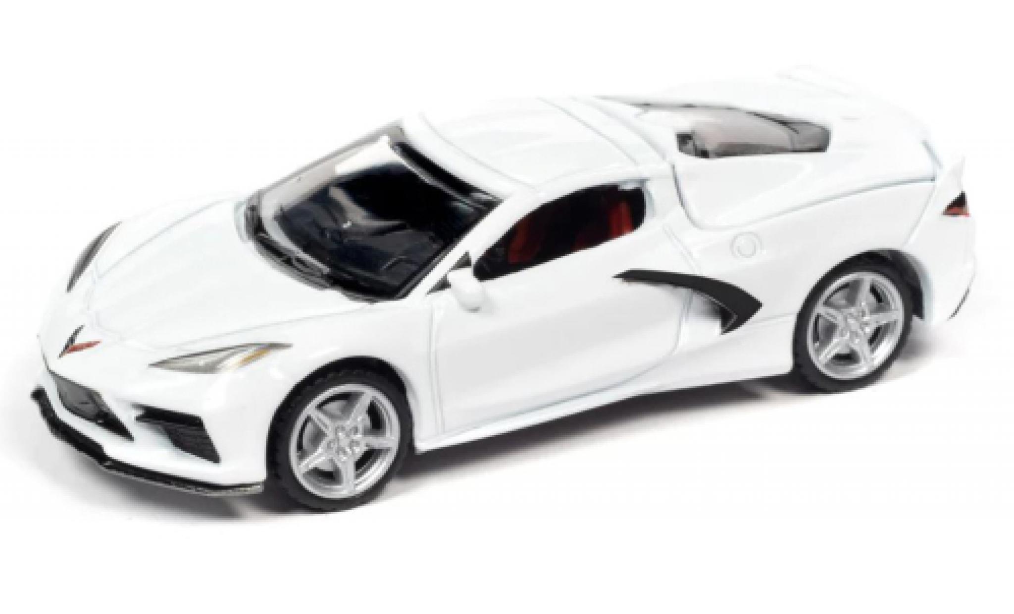 Chevrolet Corvette 1/64 Auto World (C8) Stingray wit 2020 modelauto
