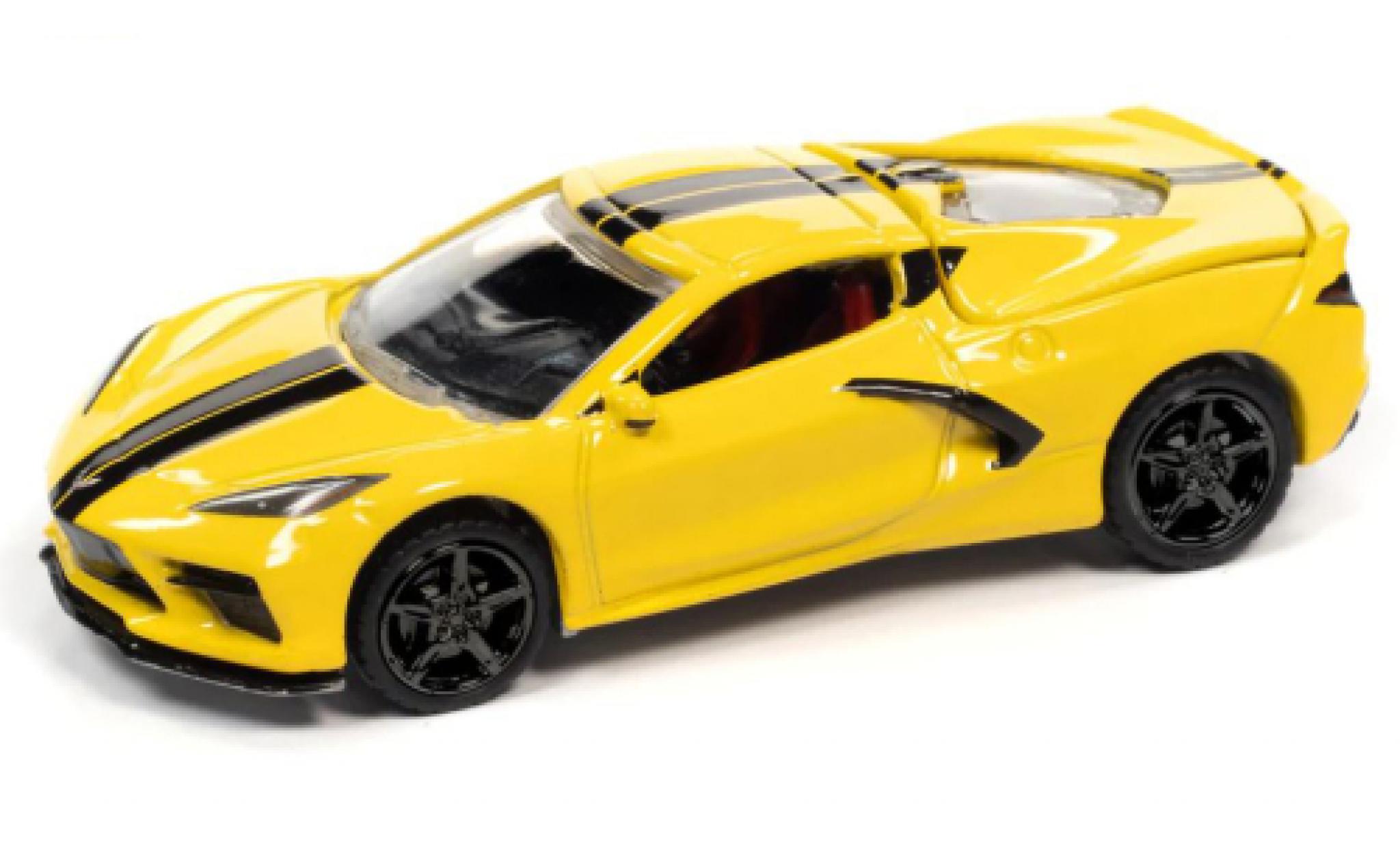 Chevrolet Corvette 1/64 Auto World (C8) Stingray geel 2020 modelauto