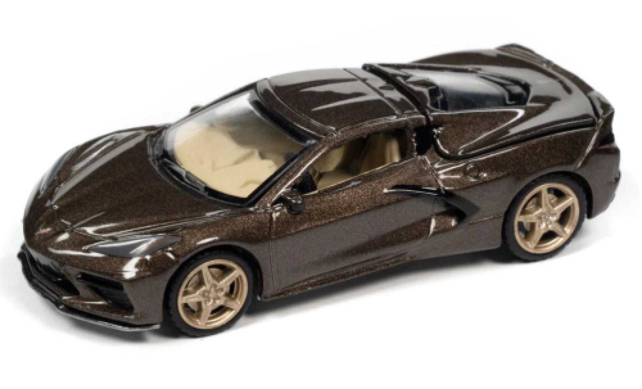 Chevrolet Corvette 1/64 Auto World (C8) Stingray metallic brun 2020 modelauto