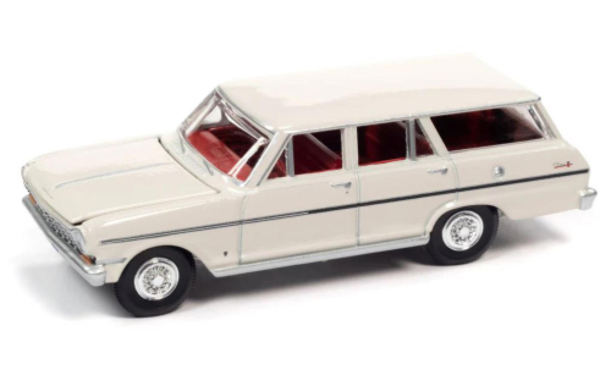 Chevrolet Nova 1/64 Auto World II 400 Wagon wit 1963 modelauto