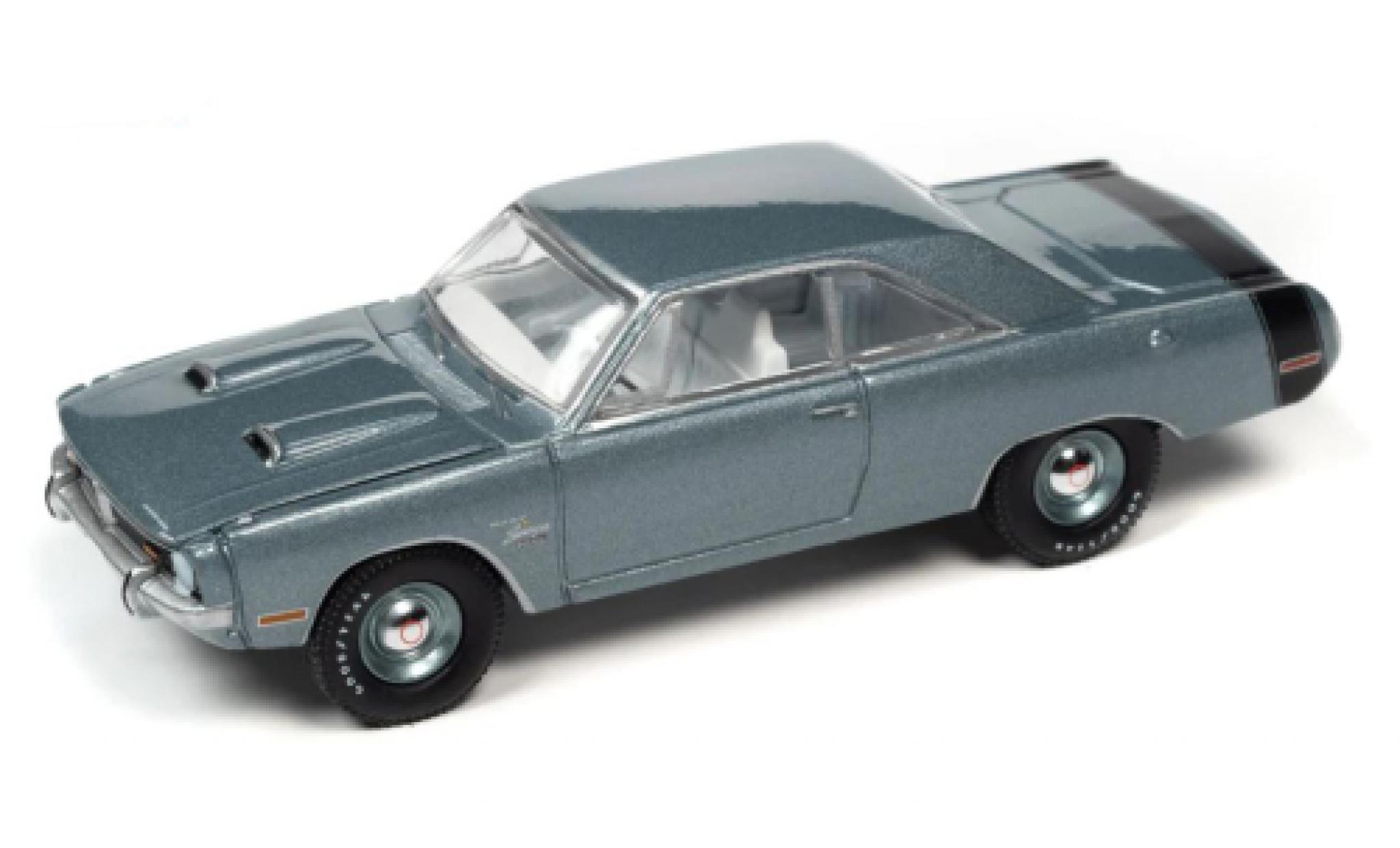Dodge Dart 1/64 Auto World Swinger 340 Special metallic grijs clair 1971 modelauto