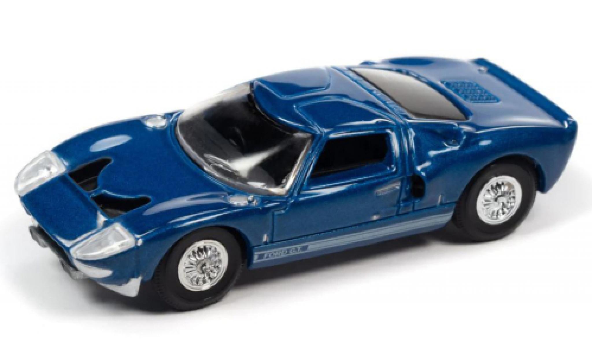 Ford GT40 1/64 Auto World Mk I metallic blauw 1965 modelauto