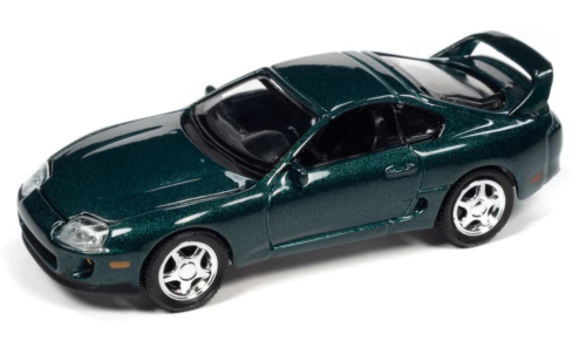 Toyota Supra 1/64 Auto World metallic groen fonc&eacute; 1996 modelauto