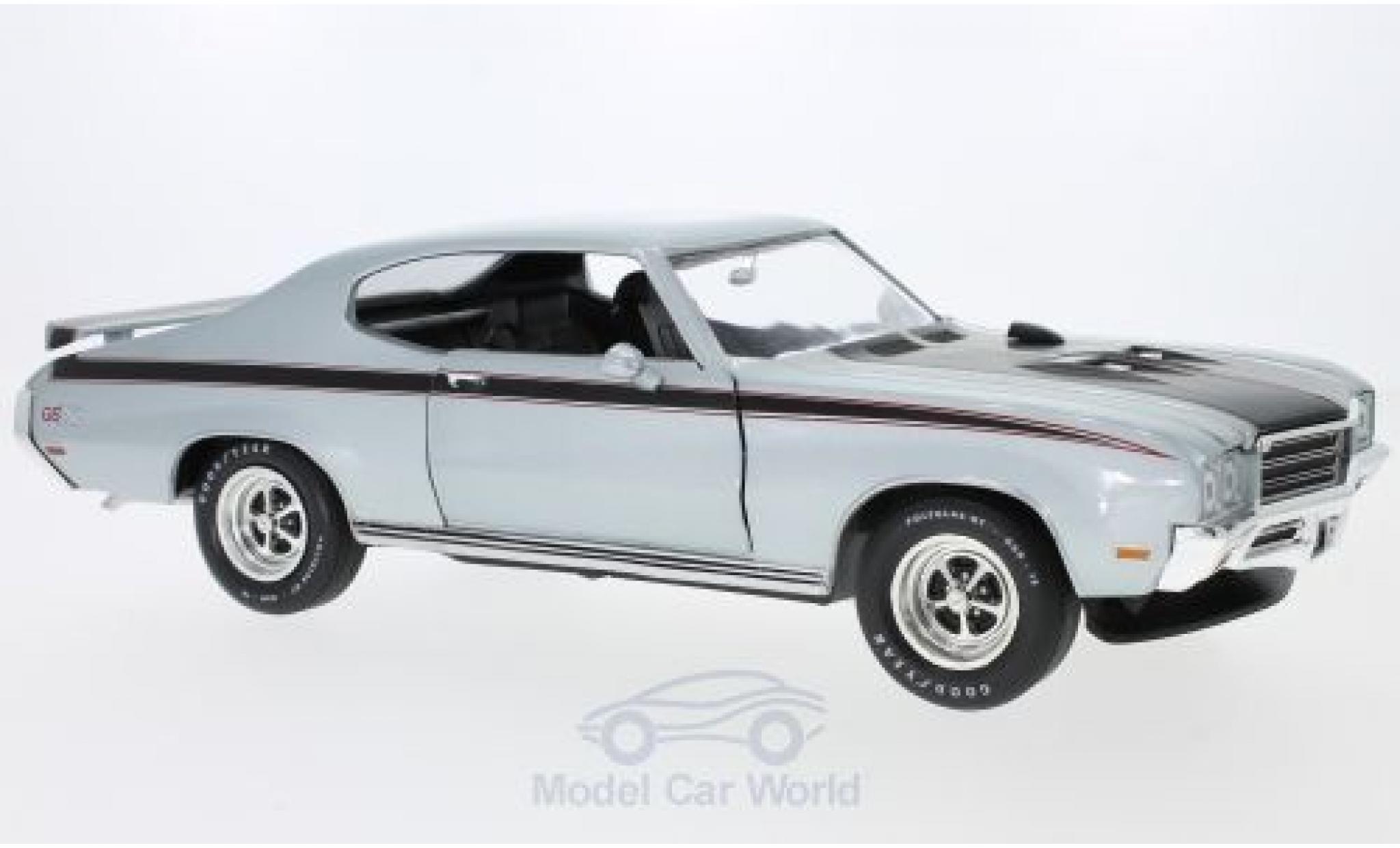 Buick GS 1/18 Auto World X grijs/zwart 1971 modelauto