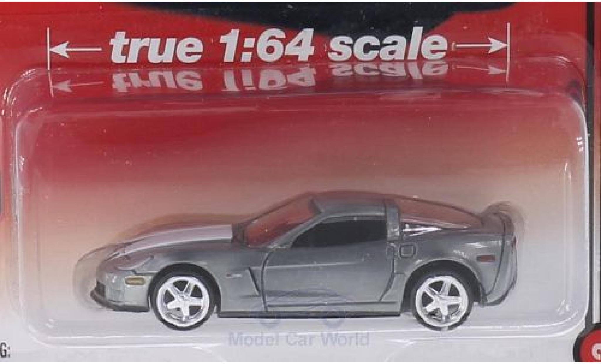Chevrolet Corvette 1/64 Auto World Z06 (C6) Special Version grijs/wit 2012 ohne Vitrine modelauto