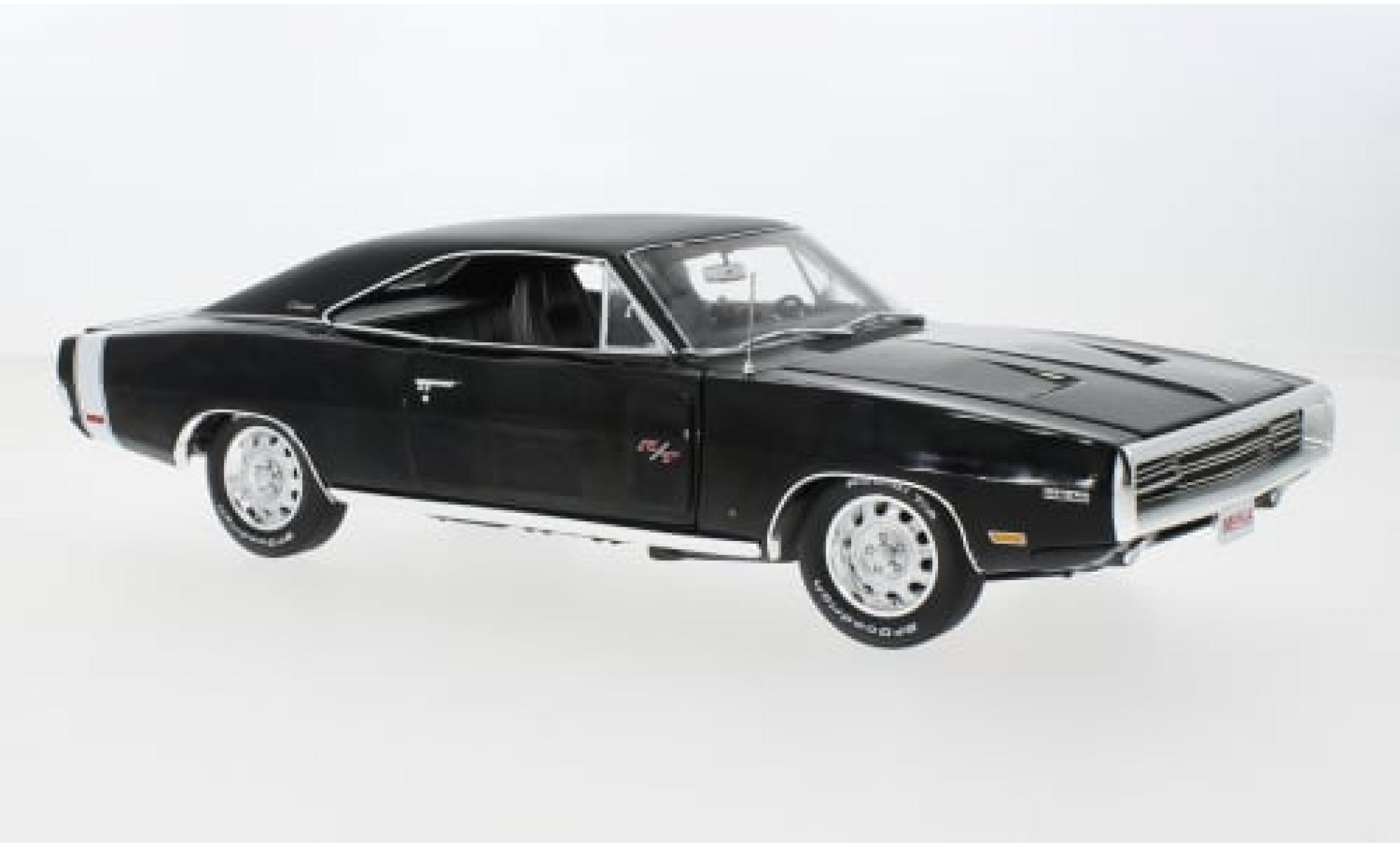 Dodge Charger 1/18 Auto World R/T zwart 1970 1:18 modelauto
