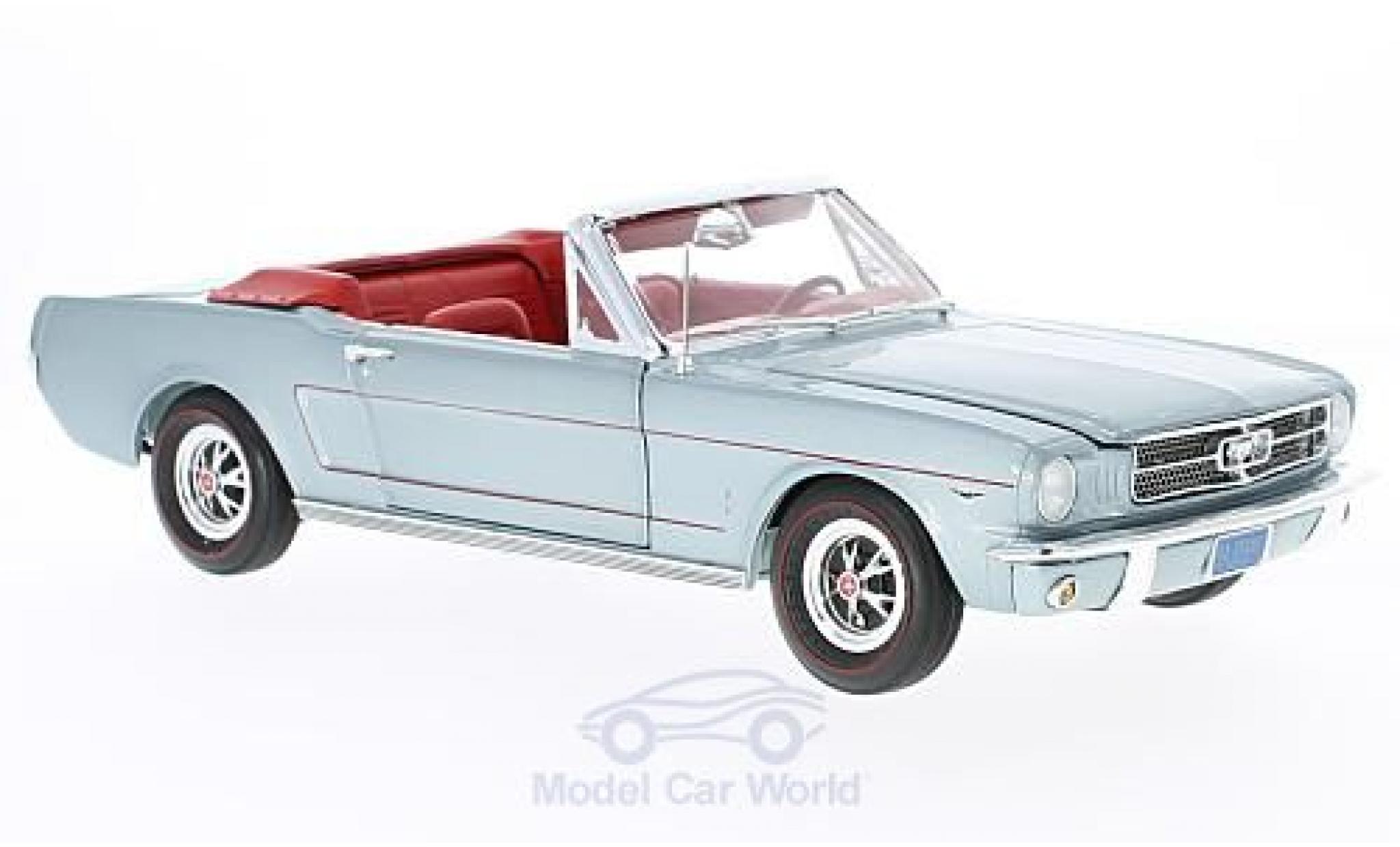 Ford Mustang 1/18 Auto World Cabriolet metallic grijs 1965 ohne Vitrine modelauto