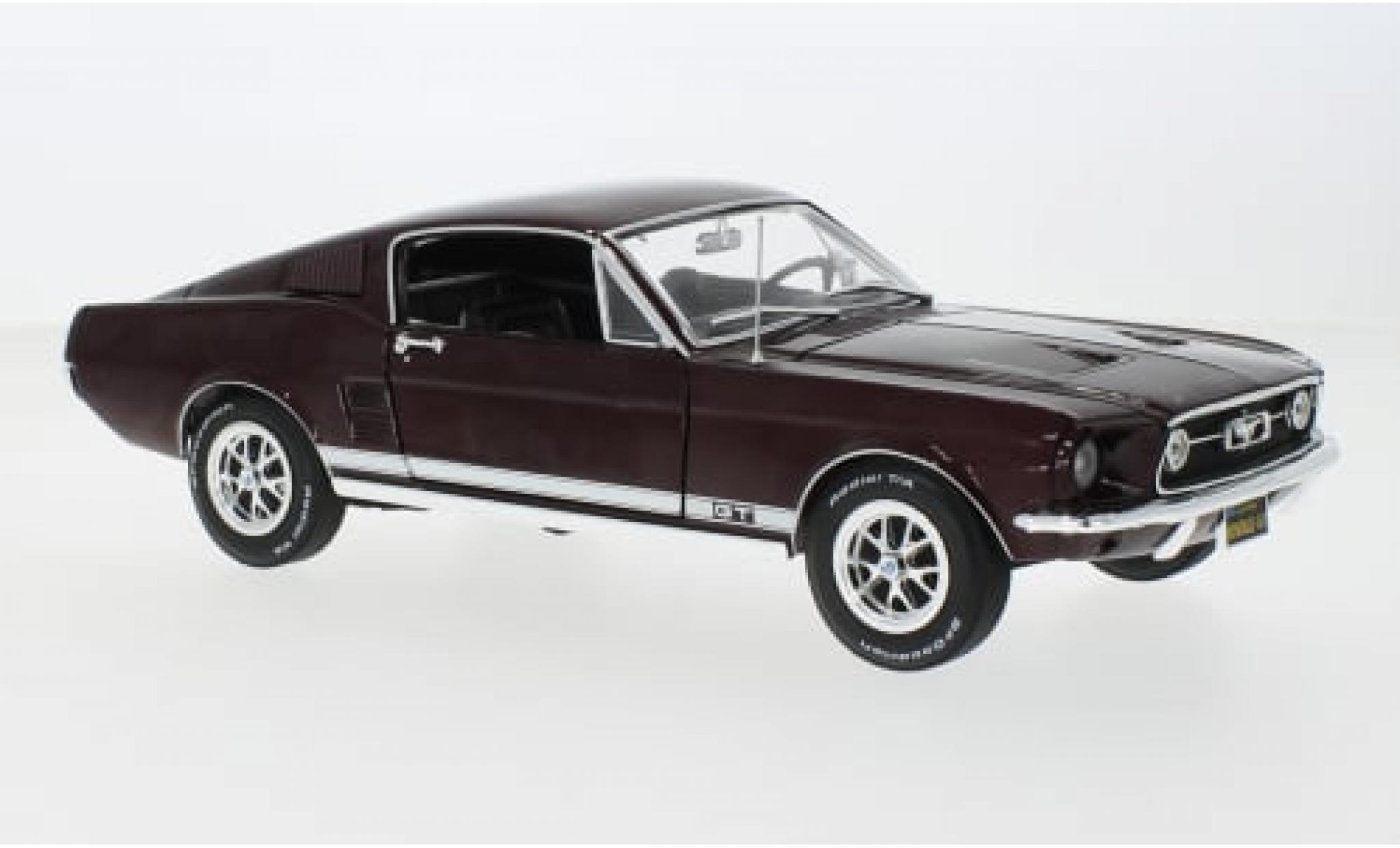 Ford Mustang 1/18 Auto World GT 2+2 metallic rood 1967 1:18 modelauto