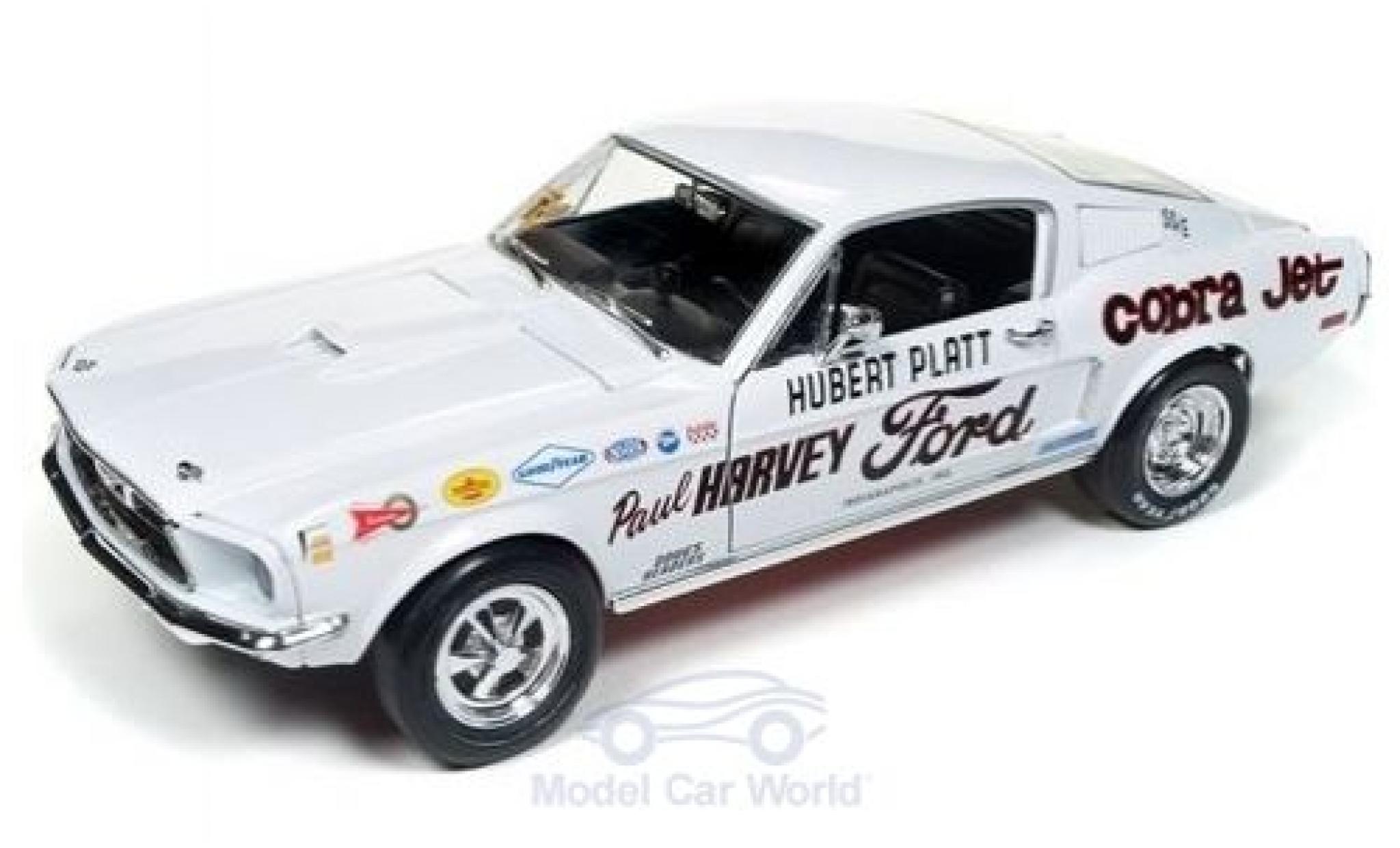 Ford Mustang 1/18 Auto World S/S Cobra Jet Paul Harvey 1968 H.Platt modelauto