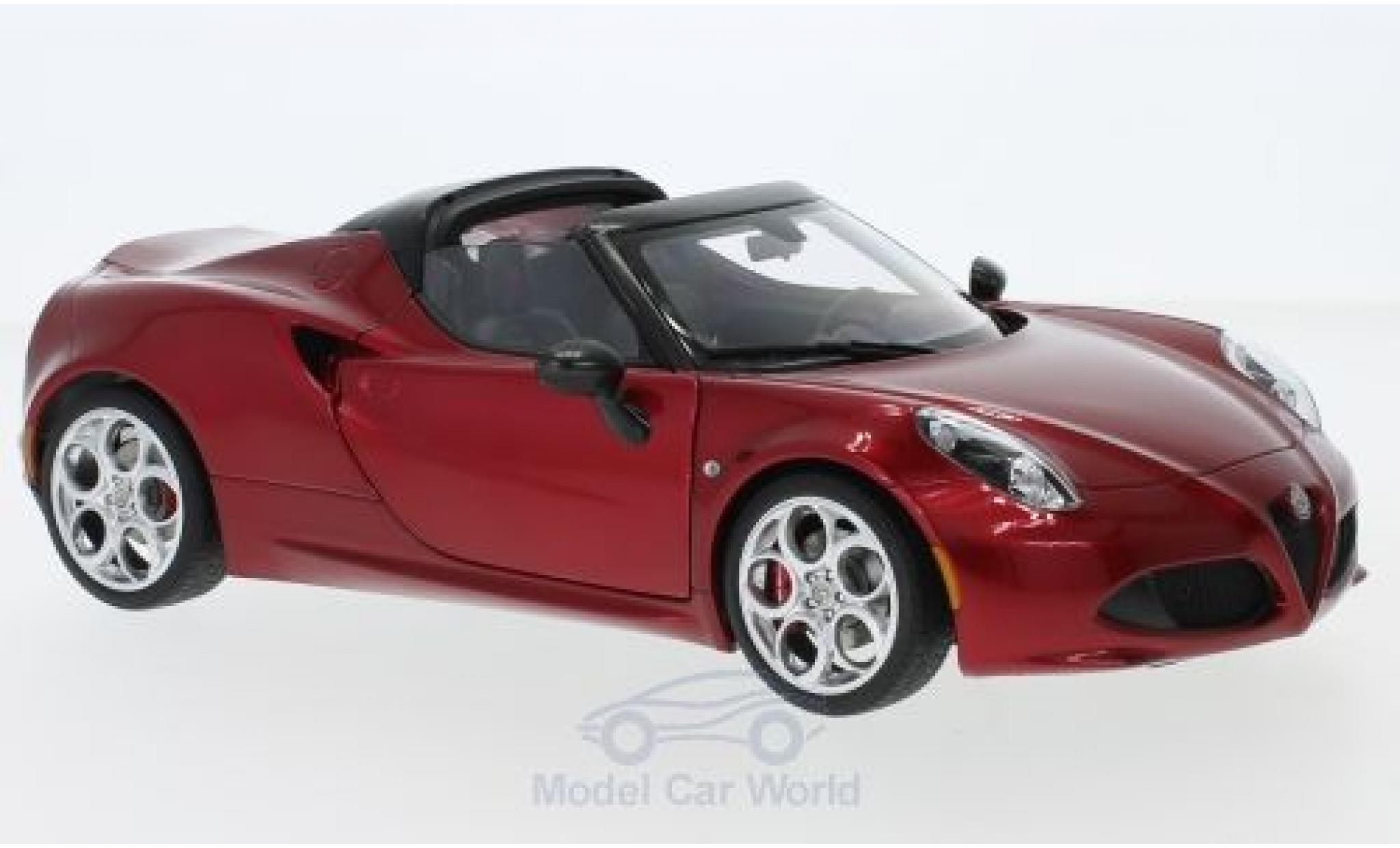 Alfa Romeo 4C 1/18 AUTOart Spider rood 2015 modelauto