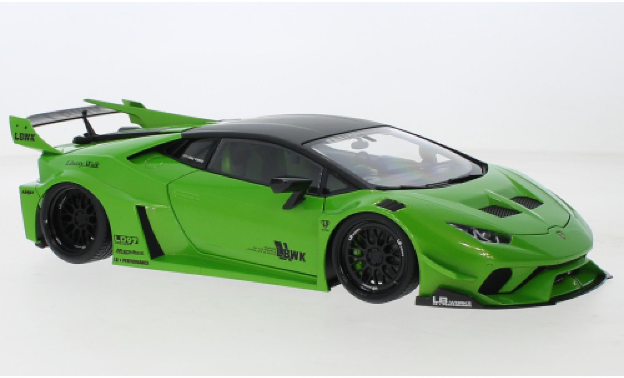 Lamborghini Huracan 1/18 AUTOart GT Liberty Walk LB Silhouette Works mattgroen 2019 modelauto