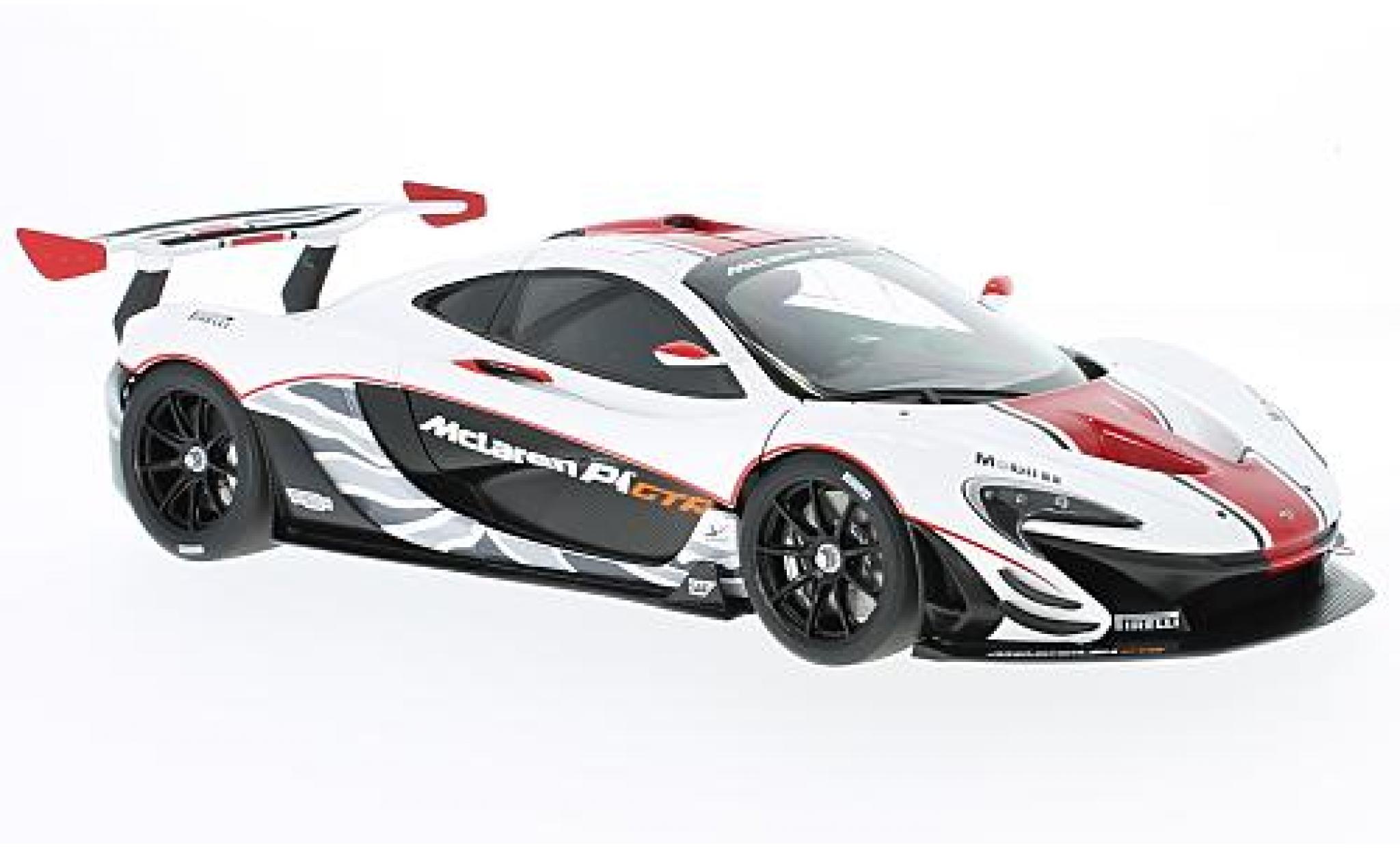McLaren P1 1/18 AUTOart GTR wit/rood 2015 modelauto
