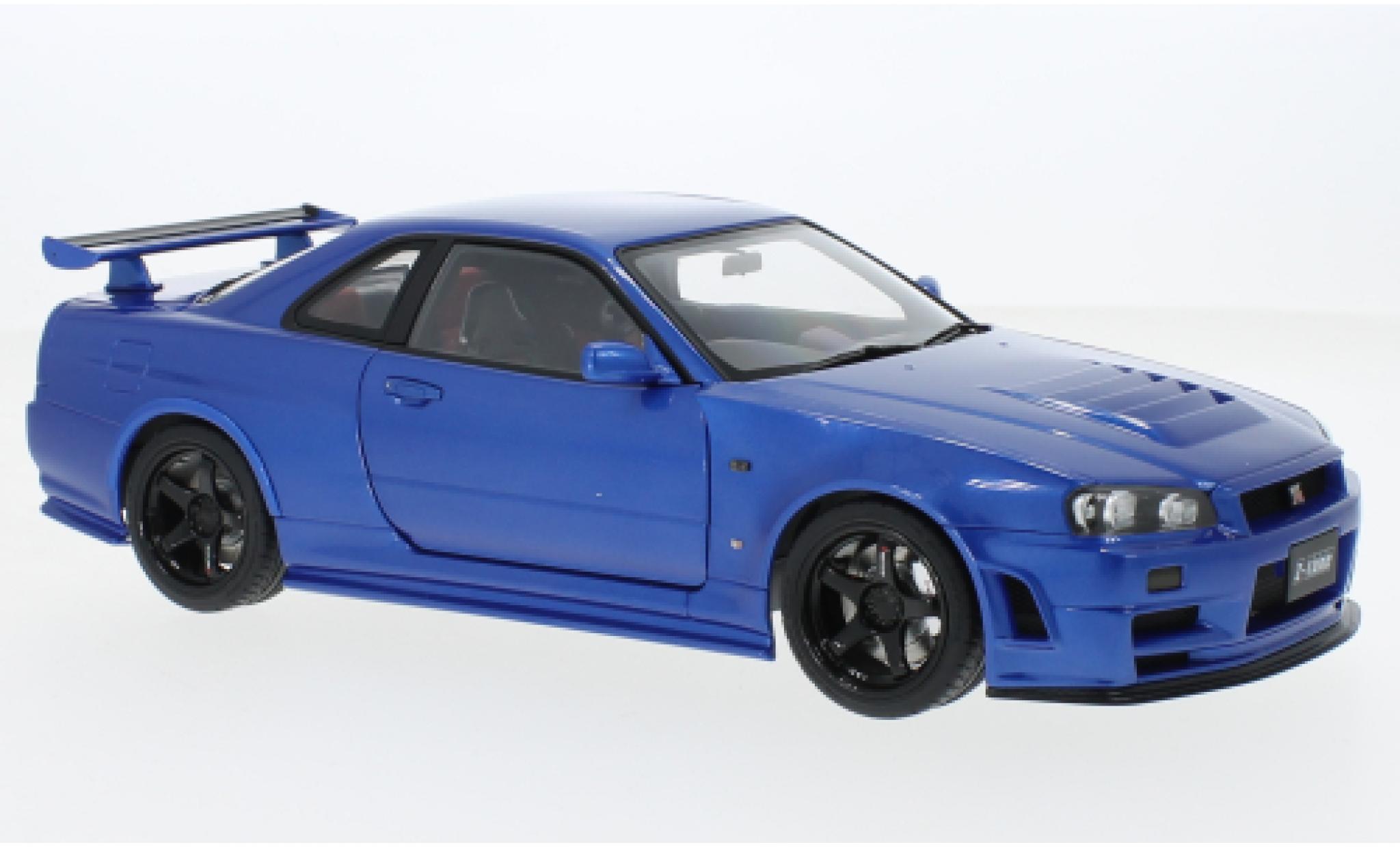 Nissan Skyline 1/18 AUTOart GT-R (R34) Nismo Z-Tune blauw RHD 2005 modelauto