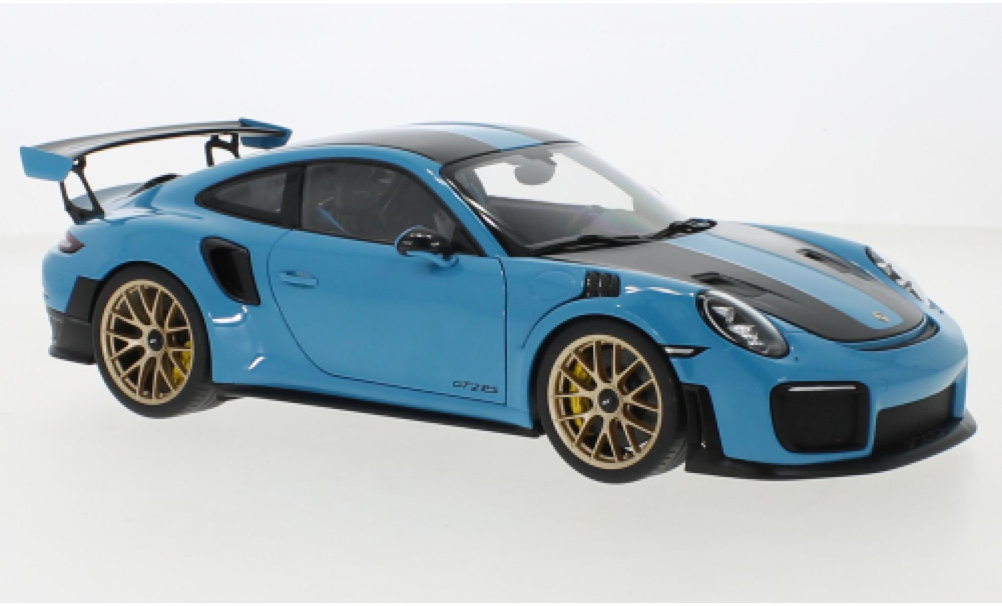 Porsche 991 GT2 RS 1/18 AUTOart 911 (.2) blauw 2017 modelauto