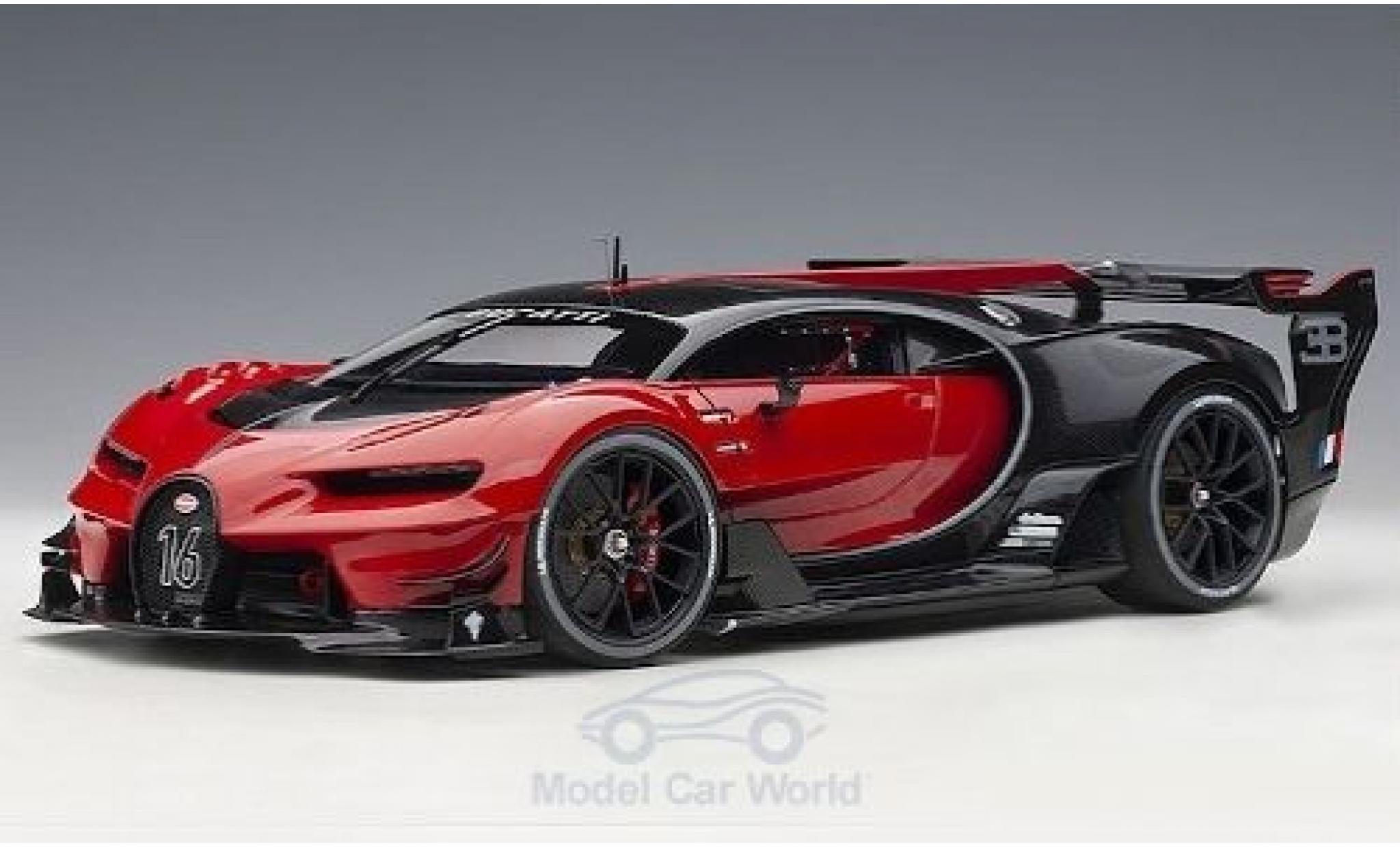 Bugatti Vision 1/18 AUTOart GT rood/zwart 2015 modelauto