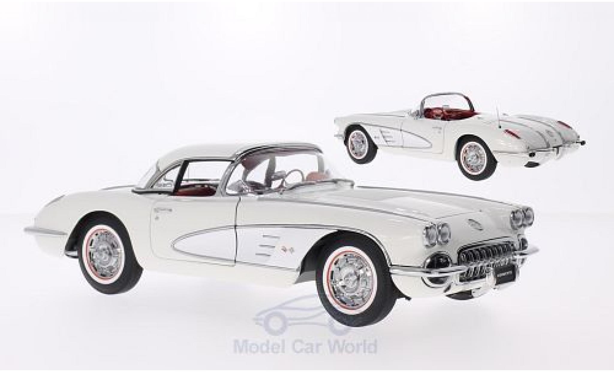 Chevrolet Corvette C1 1/18 AUTOart (C1) wit/grijs 1958 Hardtop zum auflegen liegt bei modelauto