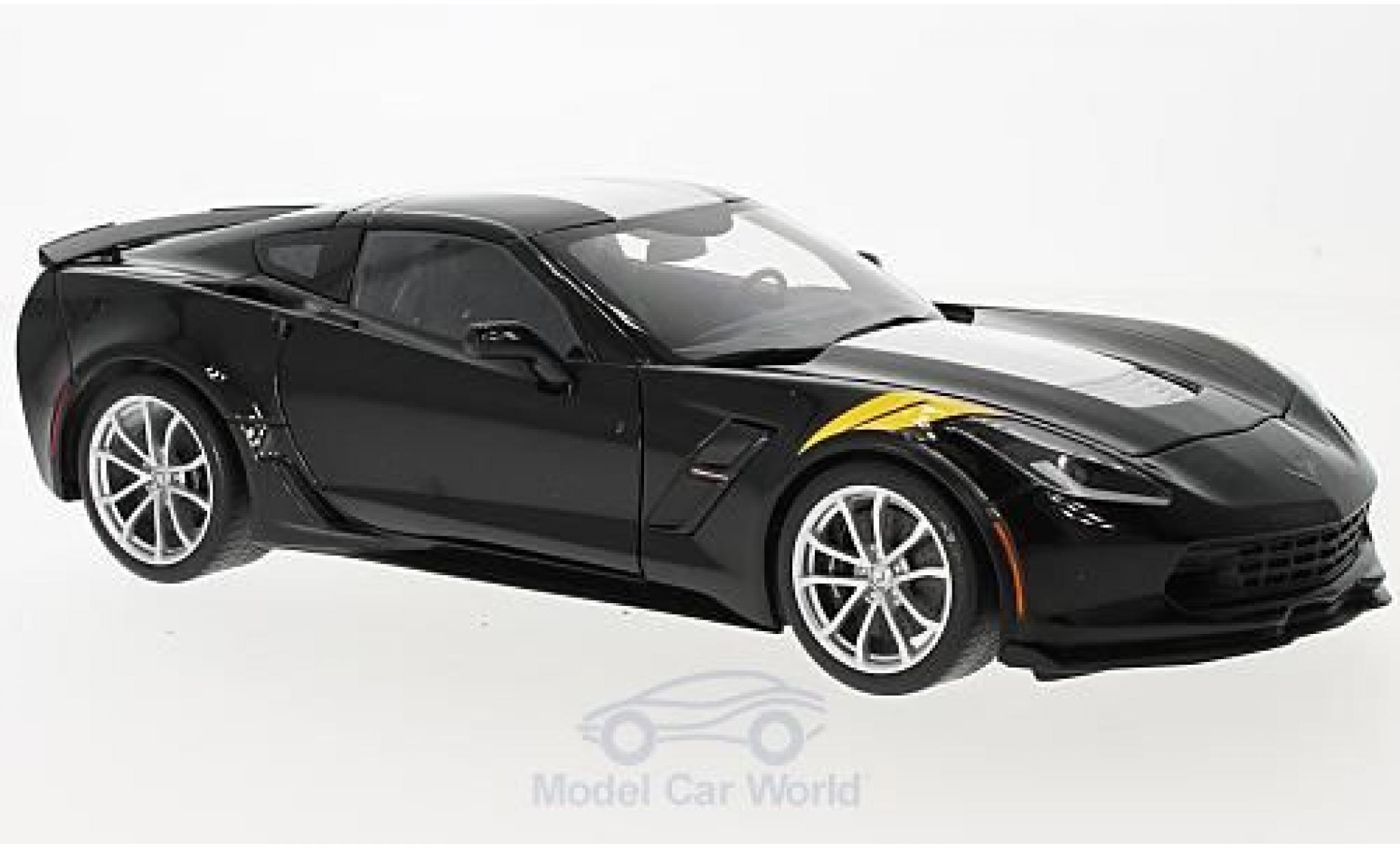 Chevrolet Corvette C7 1/18 AUTOart (C7) Grand Sport zwart/wit 2017 modelauto