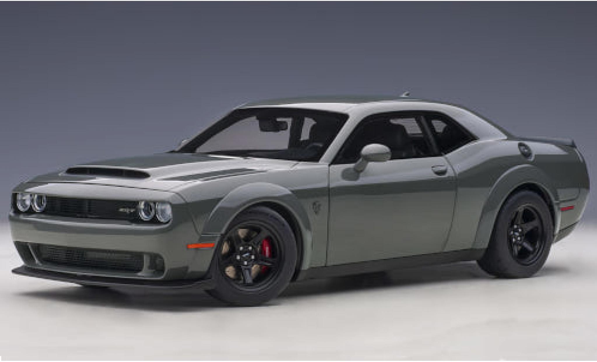 Dodge Challenger 1/18 AUTOart SRT Demon grijs modelauto