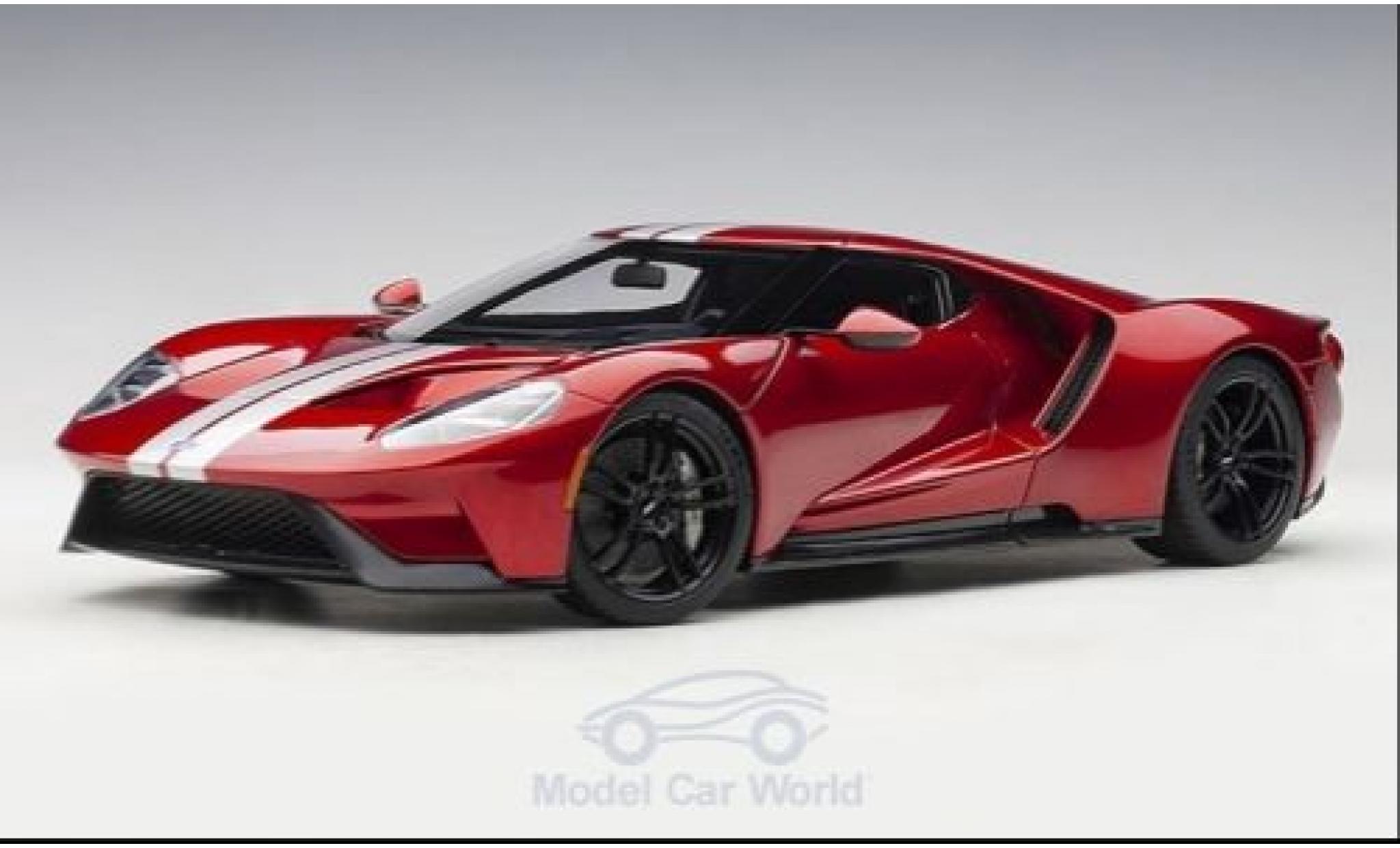 Ford GT 1/18 AUTOart metallic rood/grijs 2017 modelauto