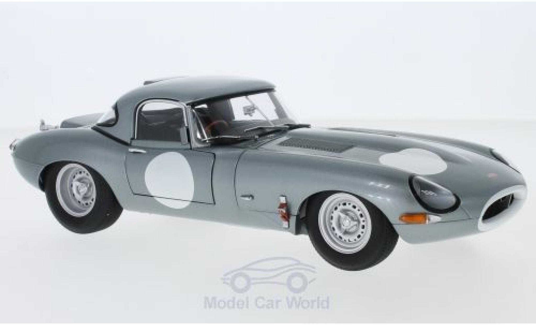 Jaguar E-Type 1/18 AUTOart Lightweight grijs RHD mit abnehmbarem Dach modelauto