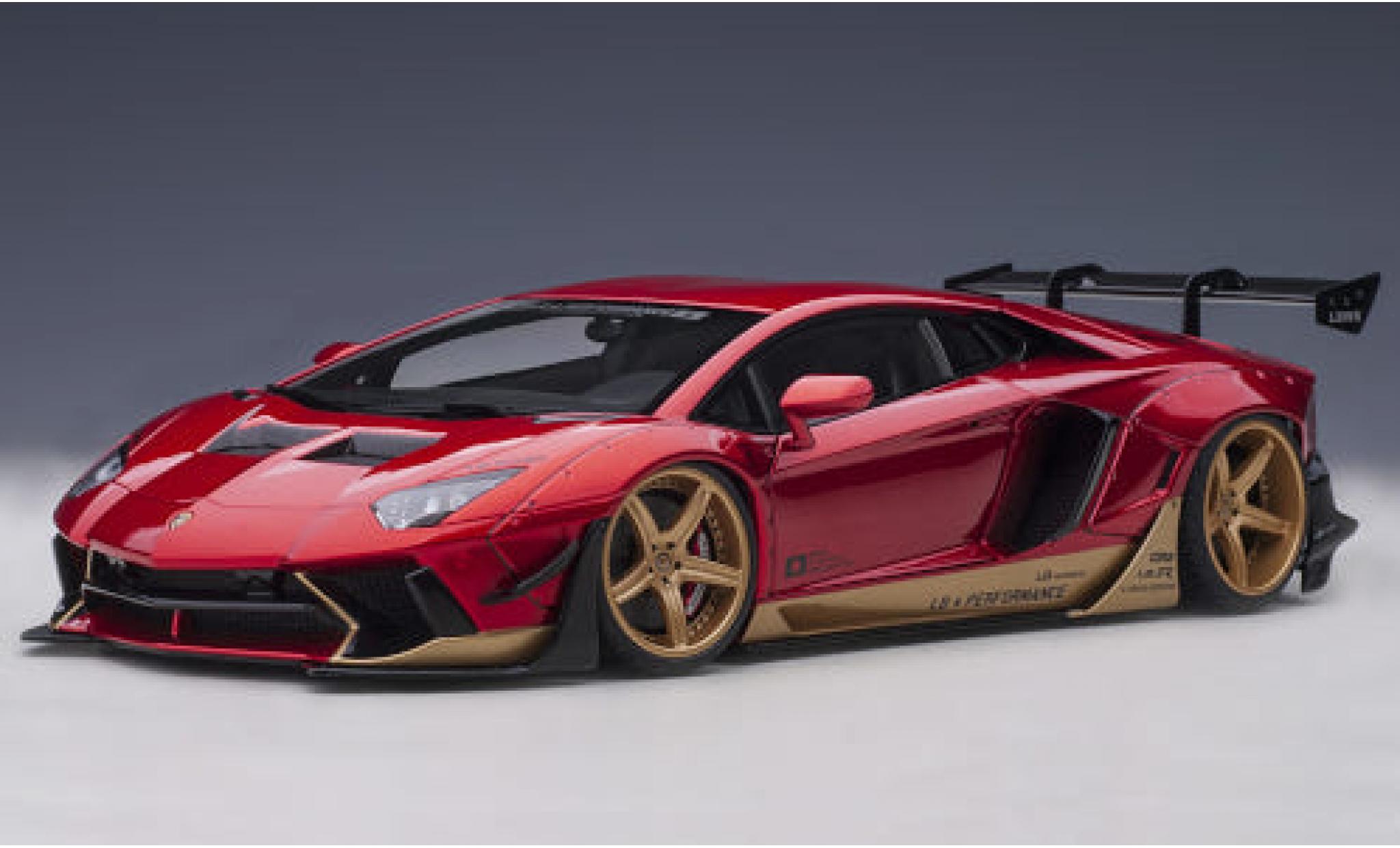 Lamborghini Aventador 1/18 AUTOart LB-Works rood/gold 2018 modelauto