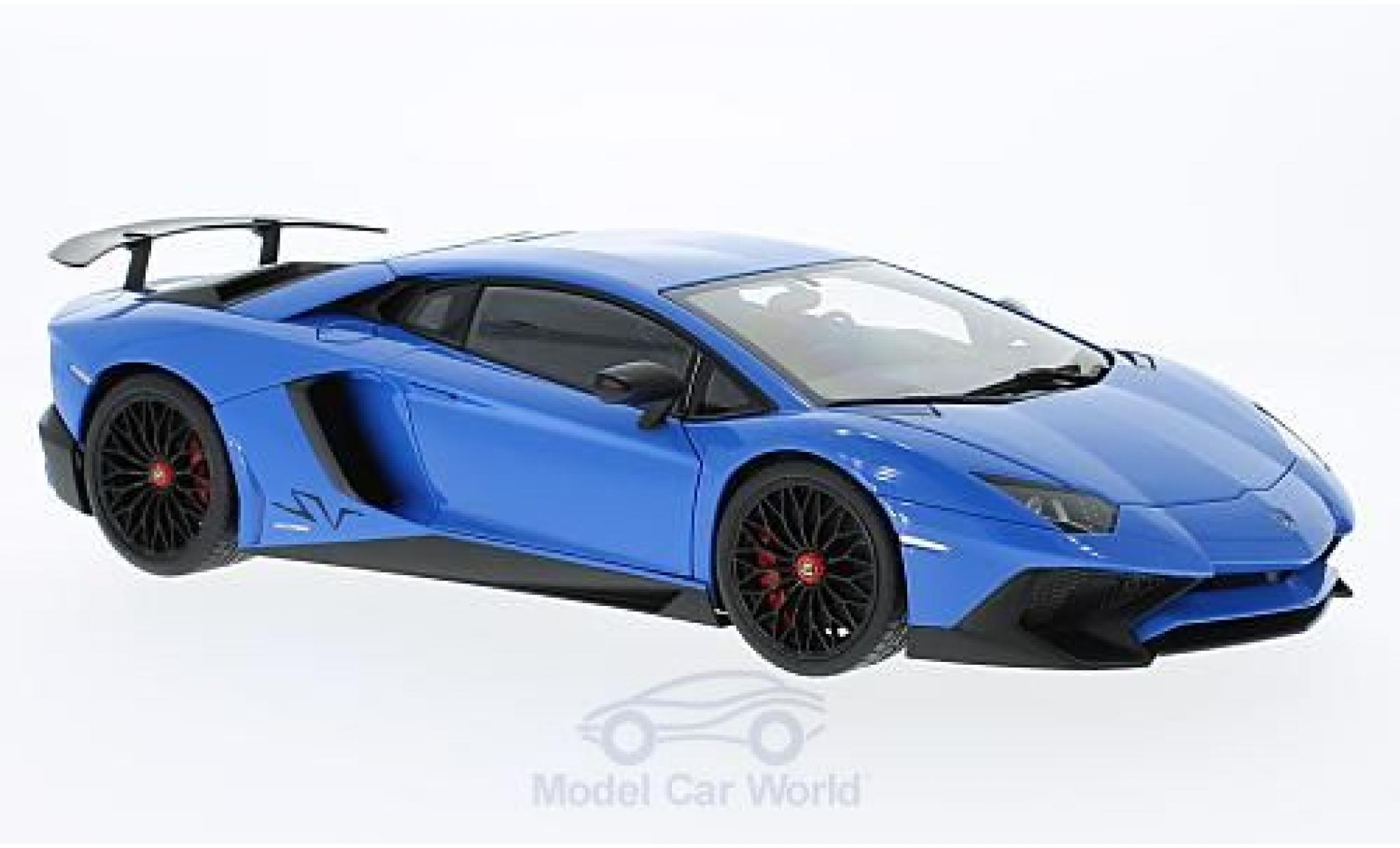 Lamborghini Aventador 1/18 AUTOart LP750-4 SV blauw 2015 modelauto