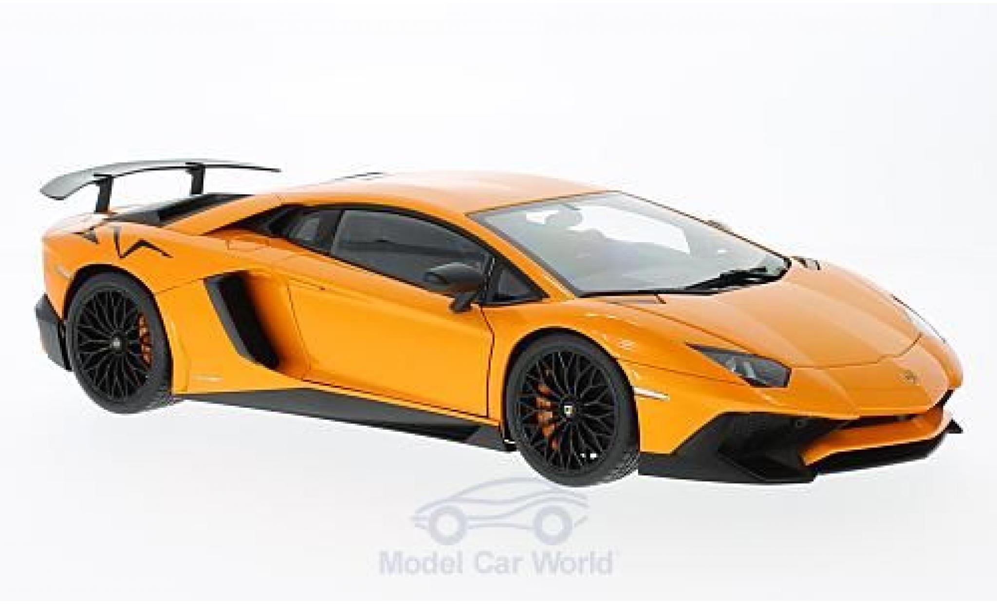 Lamborghini Aventador 1/18 AUTOart LP750-4 SV metallic oranje 2015 modelauto