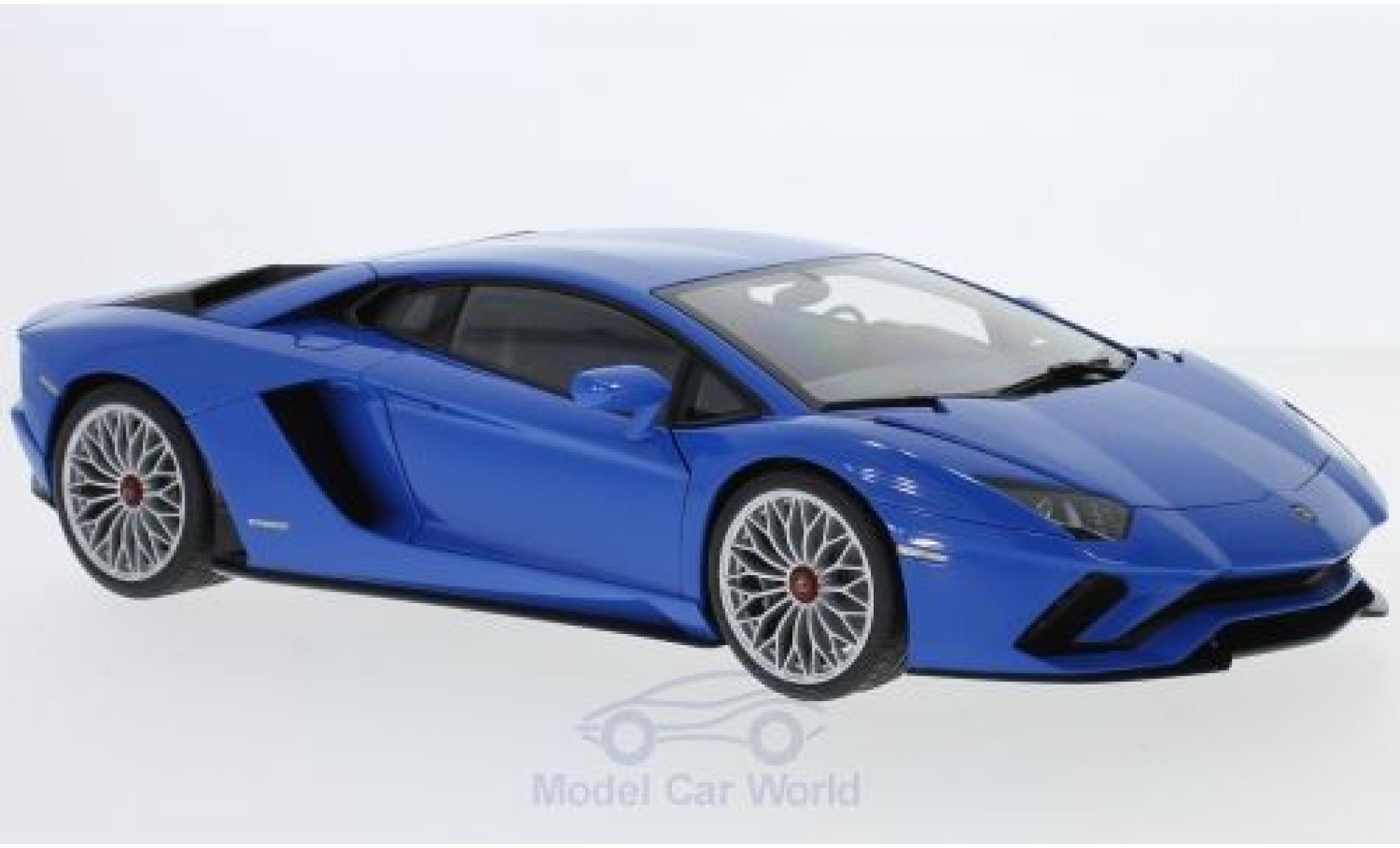 Lamborghini Aventador 1/18 AUTOart S metallic blauw 2017 modelauto