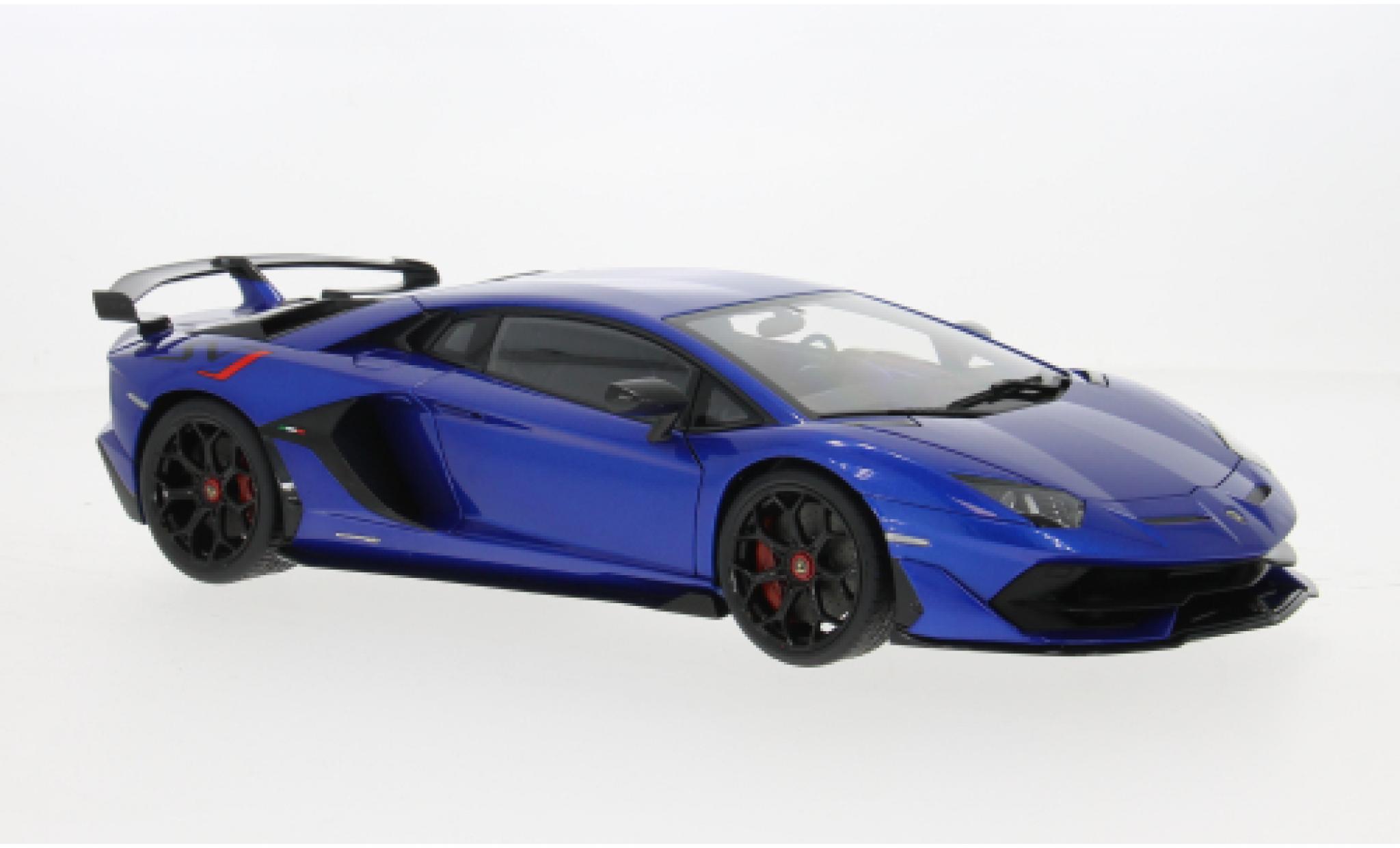 Lamborghini Aventador 1/18 AUTOart SVJ blauw 2019 1:18 modelauto